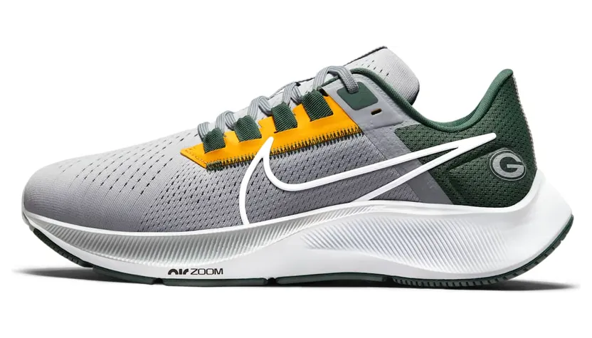 Nike Air Zoom Pegasus 38 Green Bay Packers Grey (DJ0844-001)