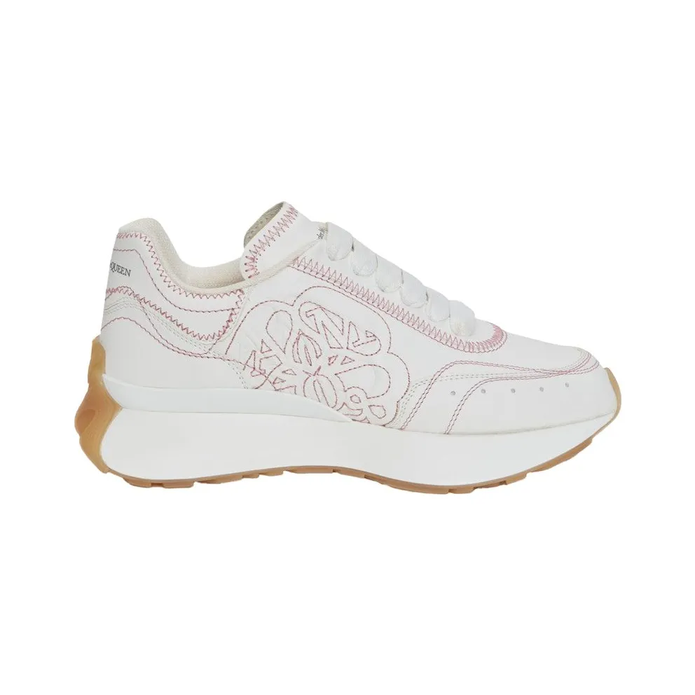 Alexander McQueen Sprint Runner White Pink Trim (742737WIDN18819)