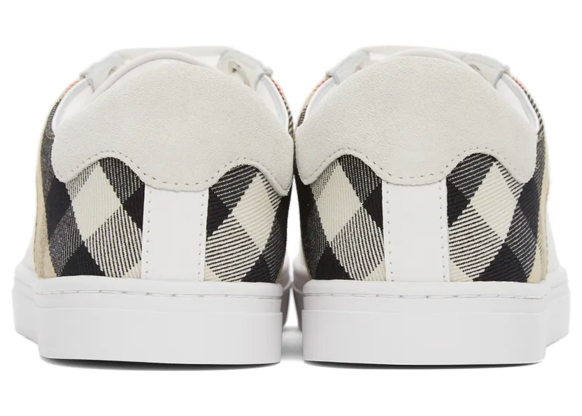 Burberry White Check Reeth Sneakers (8024125) (4)