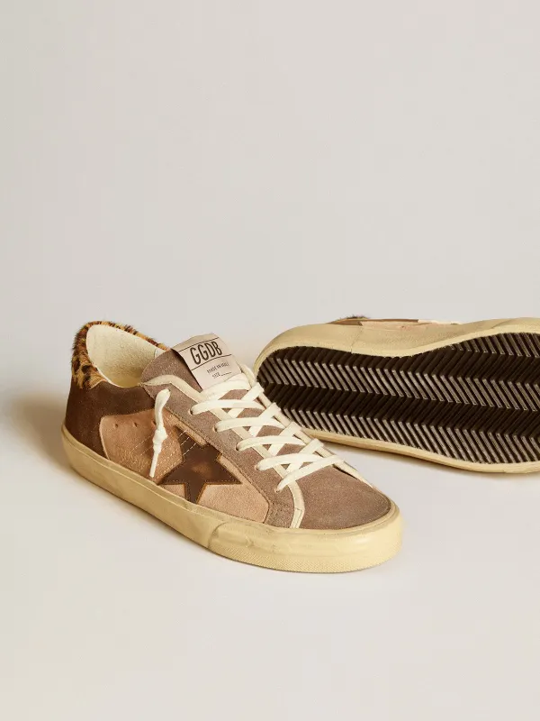 Golden Goose Women’S Super-Star In Suede With Leather Star And Pony Skin Heel Tab (GWF00842.F006661.82843) (3)