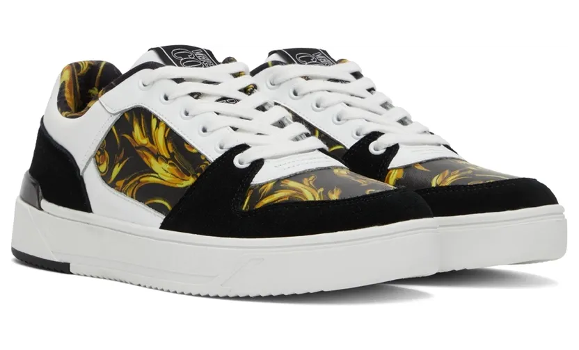 Versace Jeans Couture Black & White Garland Starlight Sneakers (E72YA3SJ4 EZP079) (4)