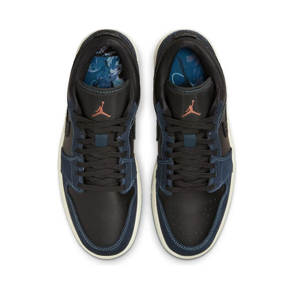 Jordan 1 Low SE Black Dark Obsidian Snakeskin (FJ5478-010)