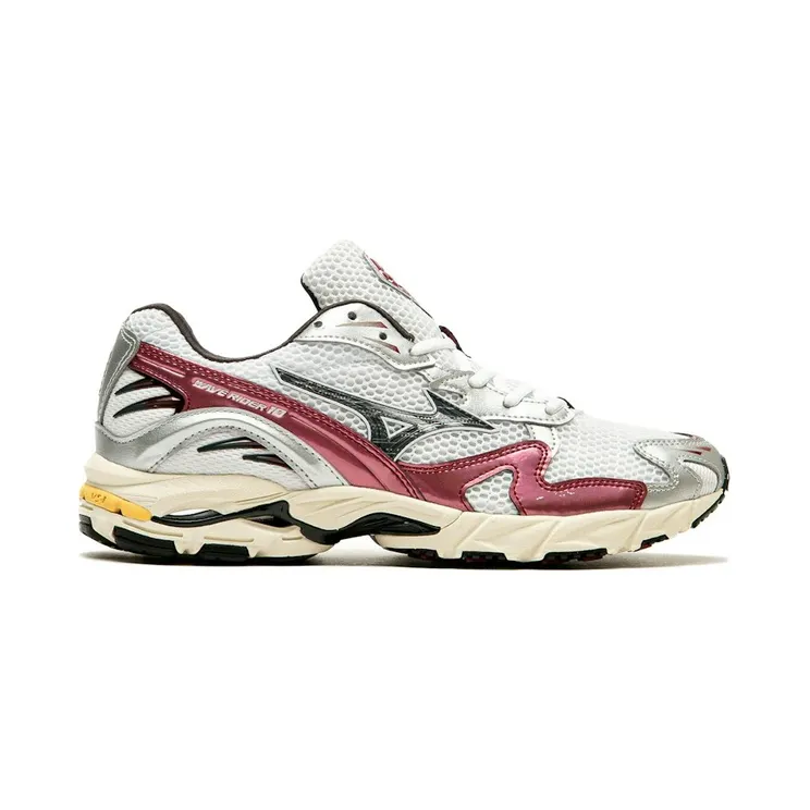 Mizuno Wave Rider 10 “White / Black Sand / Syrah” (D1GA243114)