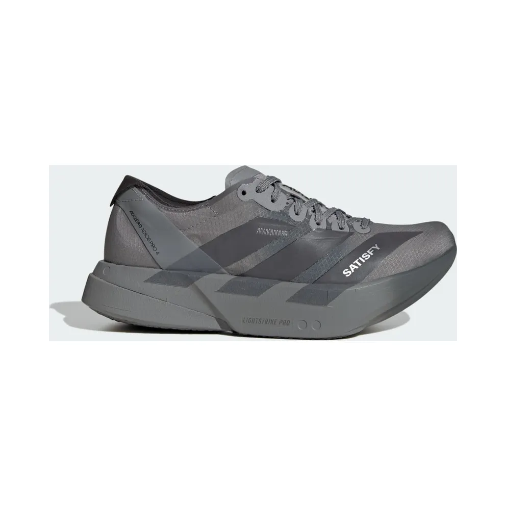 Adidas ADIZERO ADIOS PRO 4 SATISFY Shoes Core Black / Night Metallic / Grey Five (KH8443)