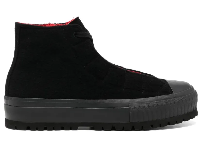 Yohji Yamamoto High-Top-Sneakers mit Schnürung – Schwarz (HOE02160)