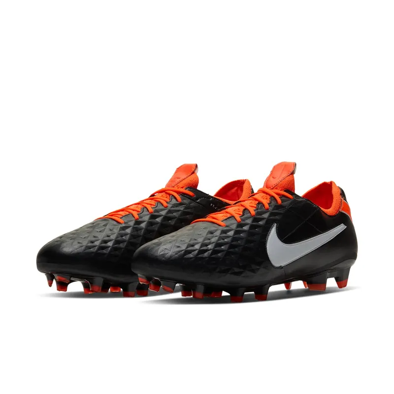 Nike Tiempo Legend 8 Elite FG “Black / Orange” (CI7587-018)