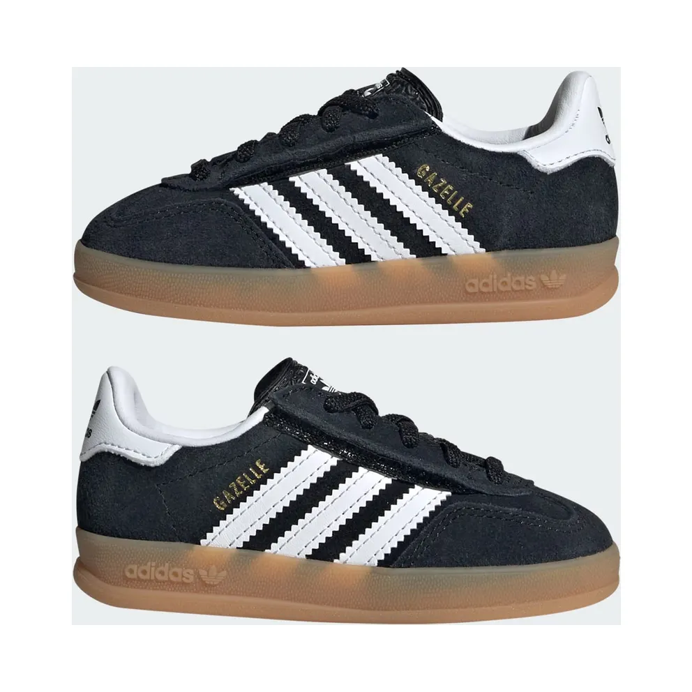adidas Gazelle Indoor Comfort Closure Black White Gum (IH9131)