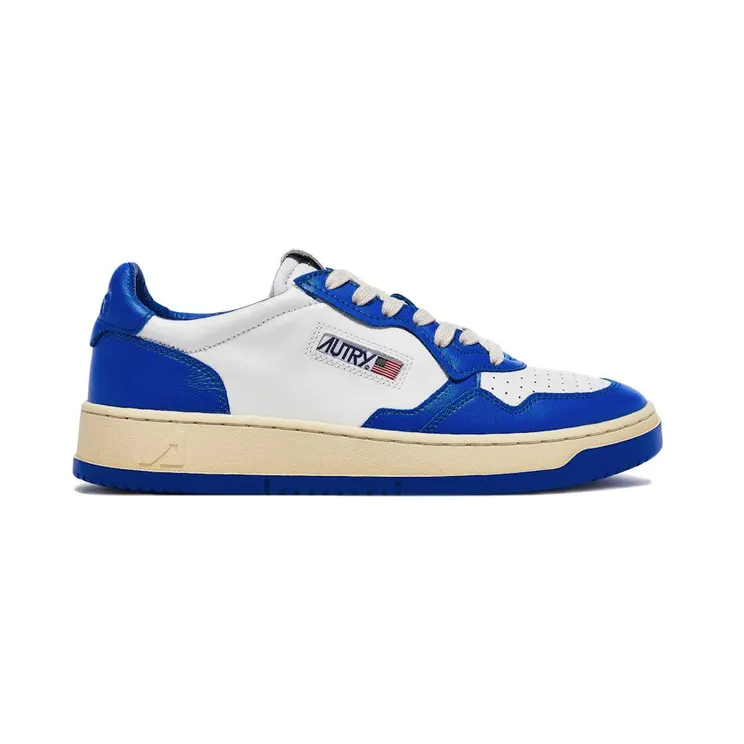 Autry Medalist Leather Low Azure White (AULM-WB15)