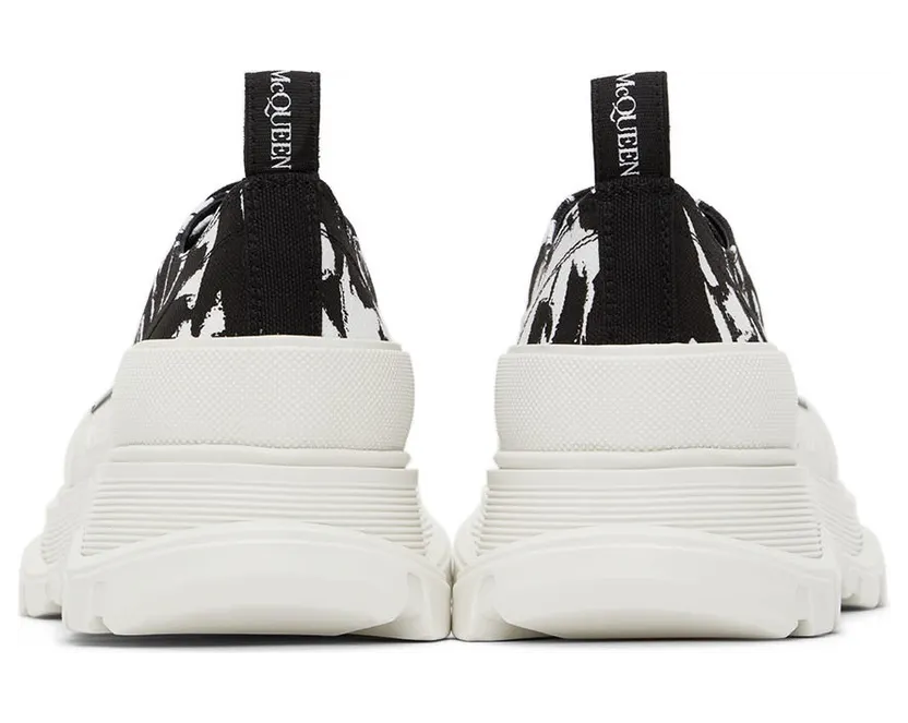 Alexander McQueen Black & Brown Graffiti Tread Slick Sneakers (705668W4TG5) (2)