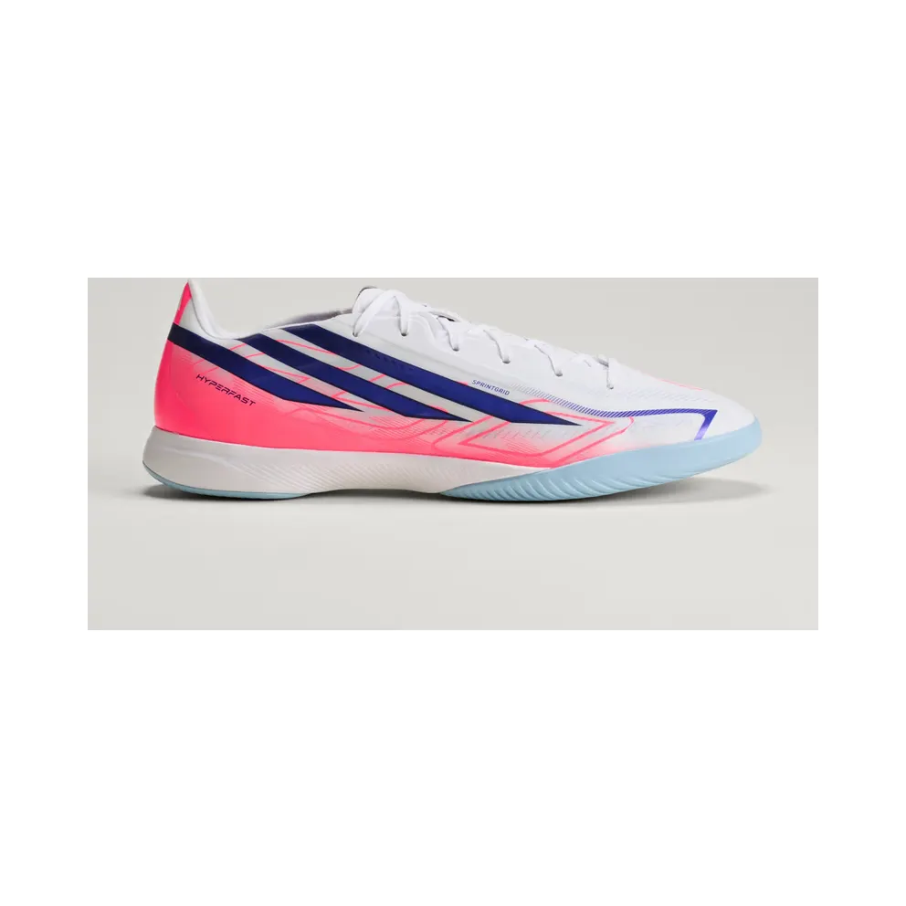 adidas F50 Hyperfast League Indoor Football Boots “Cloud White / Solar Purple / Solar Turbo” (KK1061)