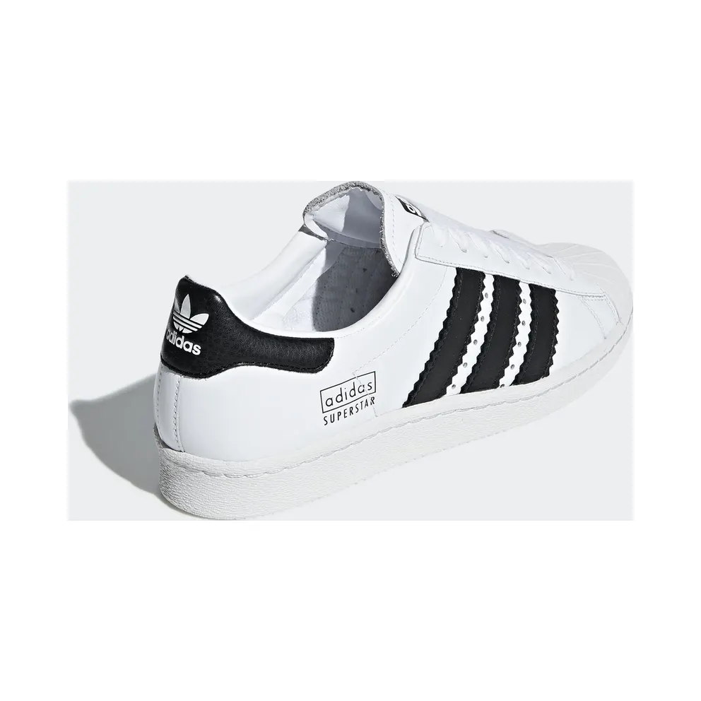 adidas Superstar 80s Enlarged Stripes White Running White/Core Black/Crystal White (CG6496)
