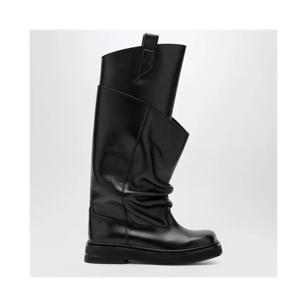 The Attico Robin Passeggiata combat boots in black calf leather 260WSH00902LBT019AA/T_ATTIC-100_500-41