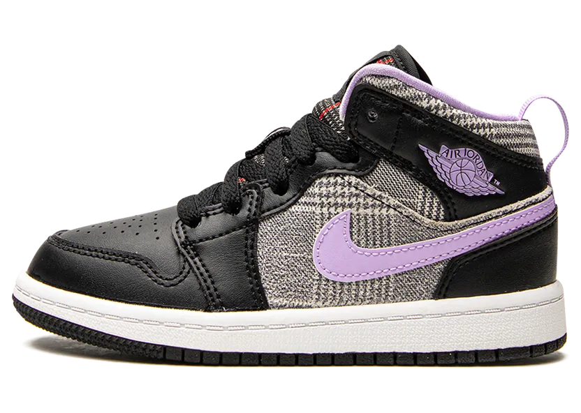 Jordan 1 Mid Houndstooth (PS) (DC7227-015)