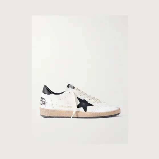 Golden Goose Ball Star Distressed Leather Sneakers White (GMF00117.F003771)
