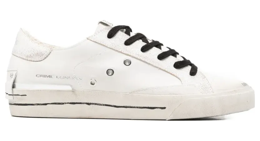 Crime London Recut Low leren sneakers – Wit (14130PP7)