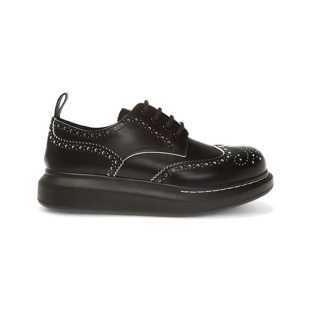 Alexander McQueen Derby Shoes Black White (611704 WHX5C 1070)