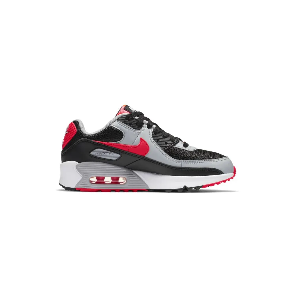 Nike Air Max 90 Black Radiant Red Wolf Grey (GS) Black/Radiant Red-White-Wolf Grey (CD6864-009)
