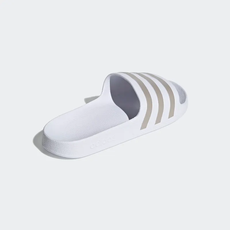 Adidas Adilette Aqua Slides Cloud White / Platinum Metallic / Cloud White (EF1730)