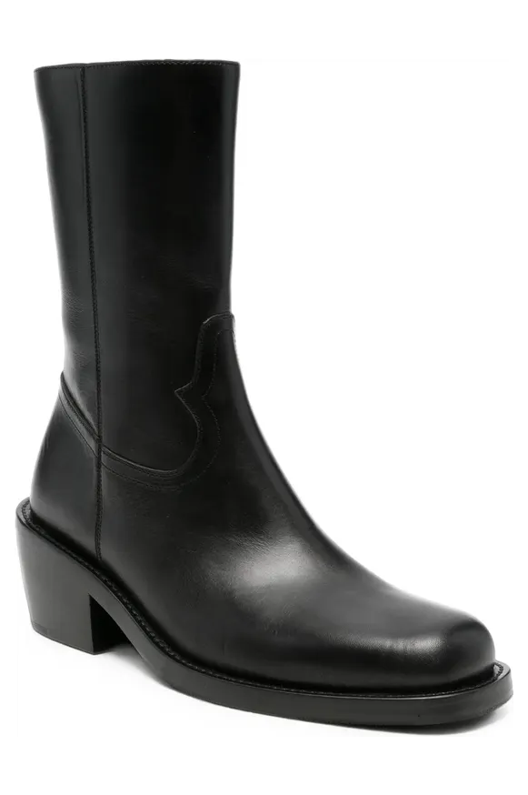 Dries Van Noten Western-style Leather “Black” (0105 021718 900) (3)