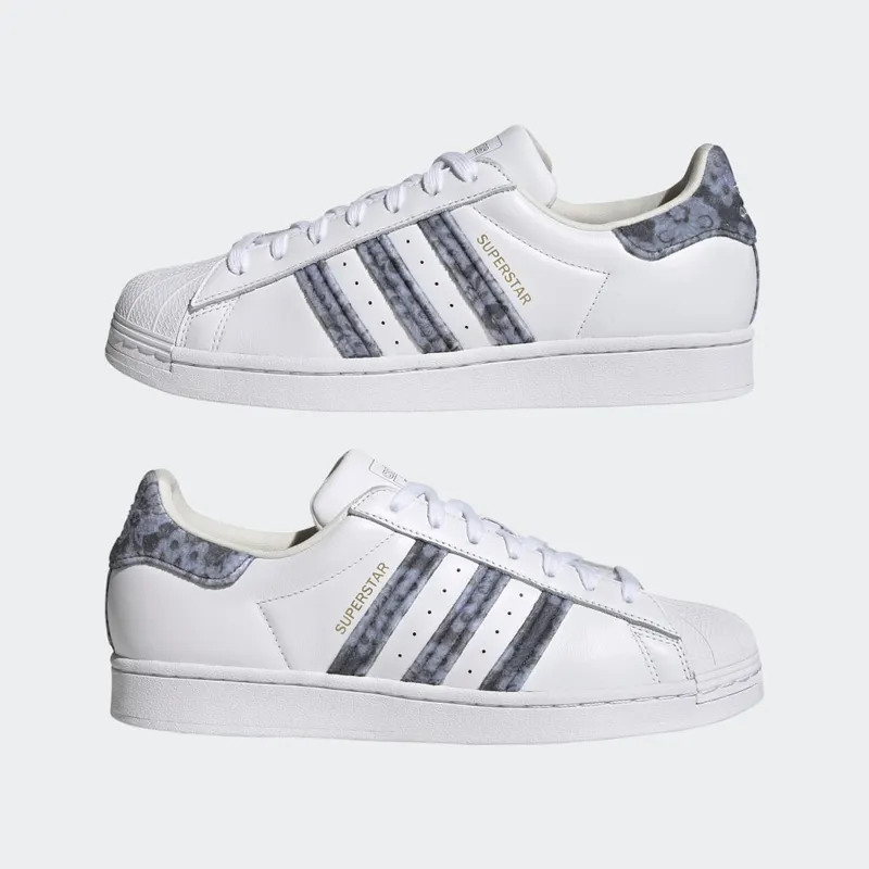 Adidas Superstar Cloud White / Wonder Steel / Gold Metallic (H03414)