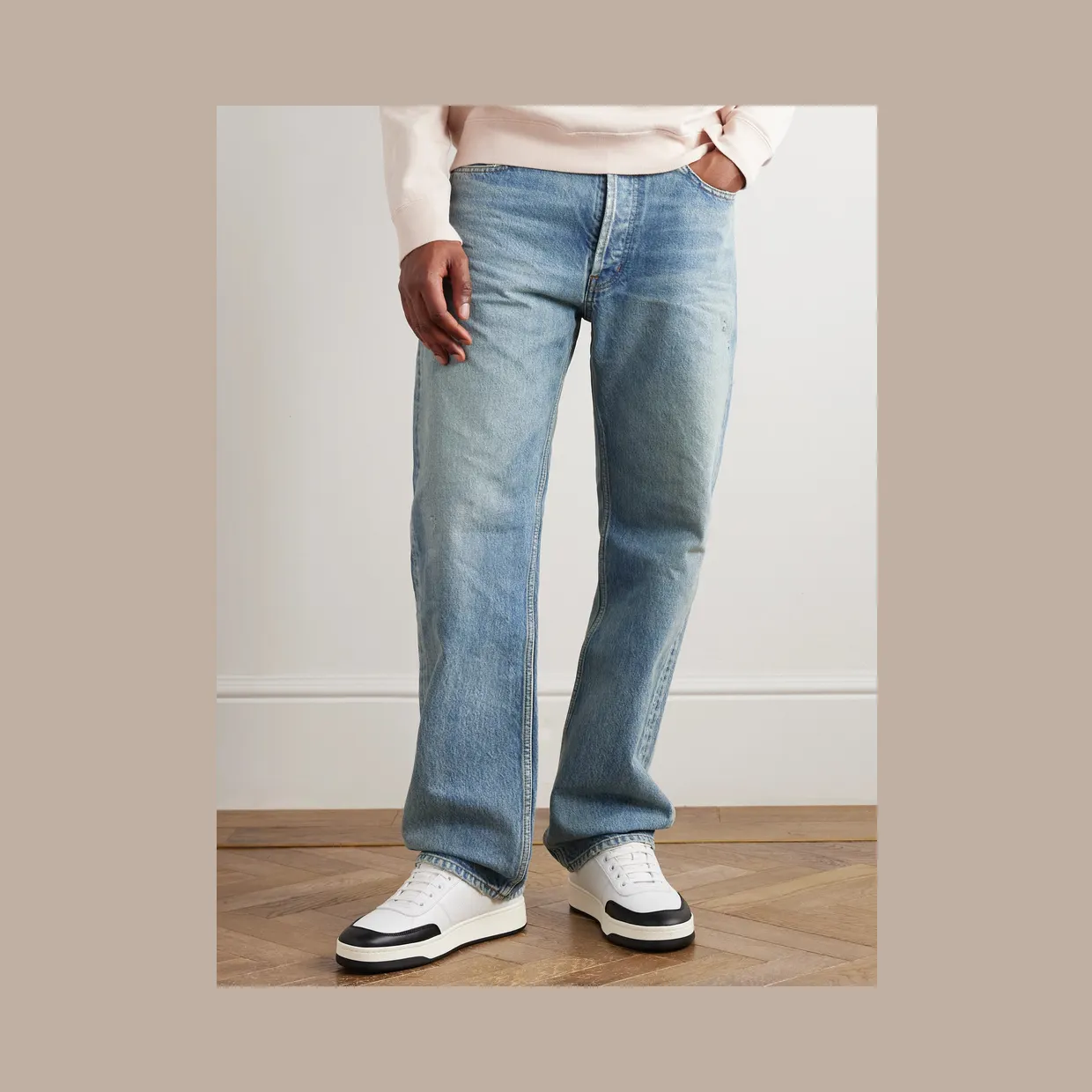 Saint Laurent SL/61 Two-Tone Leather Sneakers White (84553700NI0) (2)