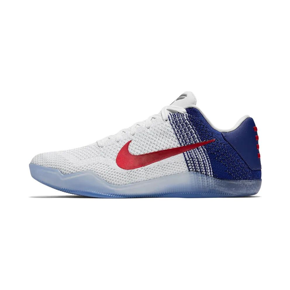 Nike Kobe 11 Elite Low USA White/University Red-Deep Royal Blue-Metallic Silver (822675-184)