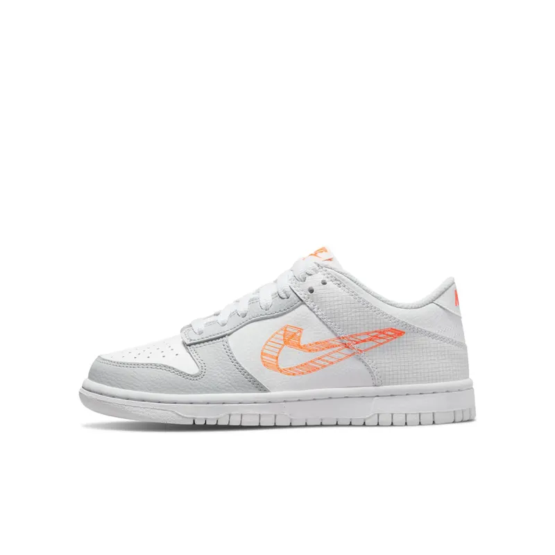 Nike Dunk Low SE Sketch Swoosh Orange (GS) (DR0171-100)