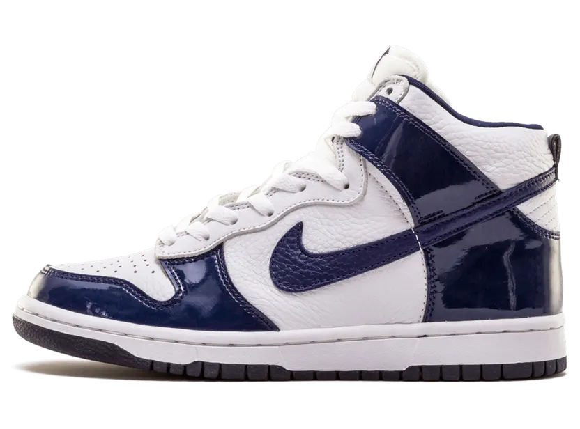 Nike Dunk High “WHITE / MIDNIGHT NAVY” (304093-141)