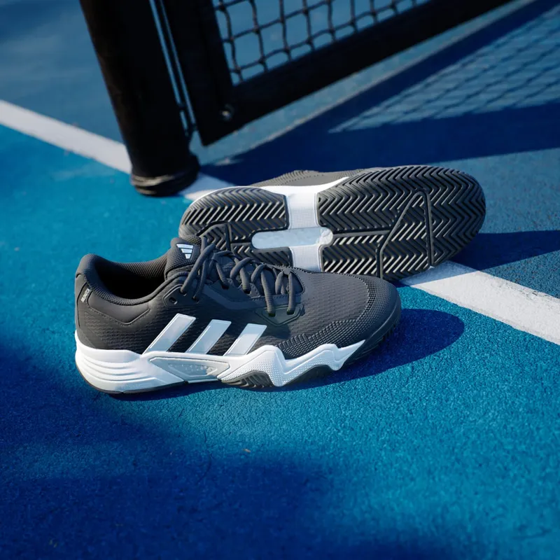 Adidas Solematch Control 2 Tennis Shoes Core Black / Cloud White / Silver Metallic (IF9112)