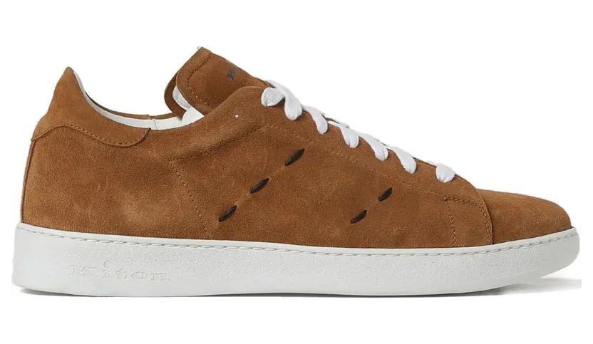 Kiton Sneakers mit Ziernähten – Braun (USSA068N0130202)
