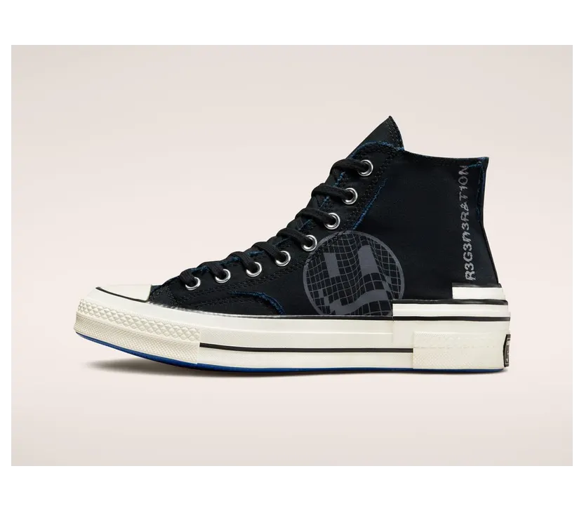Converse Chuck 70 Hacked Heel Tear Away Black/iron Grey/Blue (A02407C)