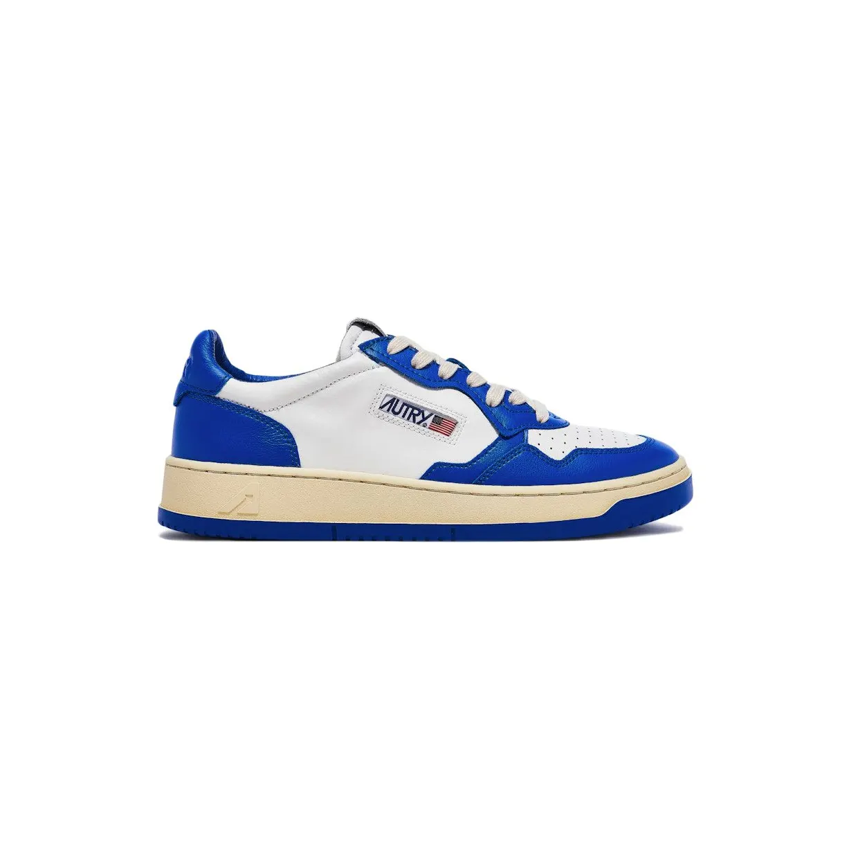 Autry Medalist Leather Low Azure White (AULM-WB15)