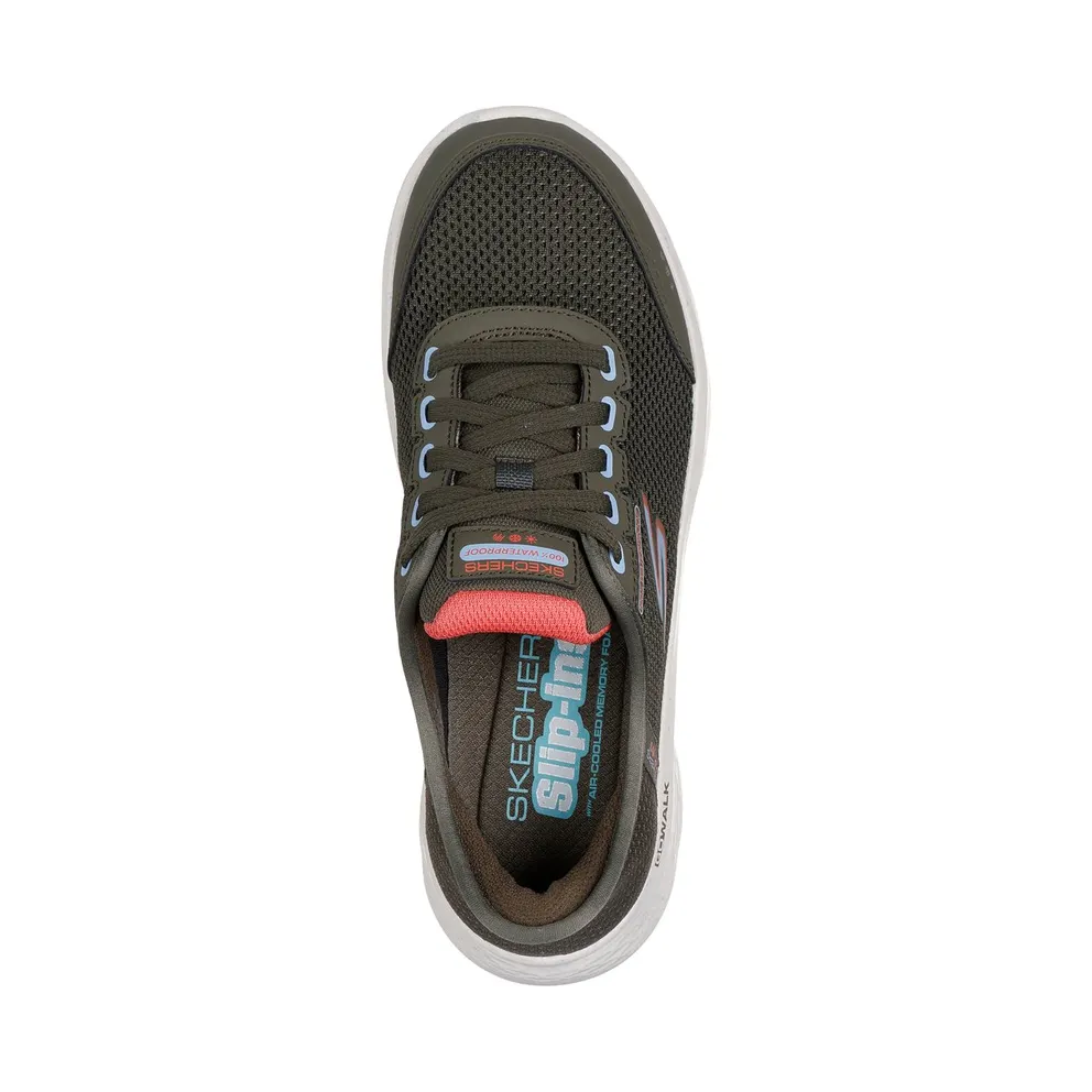 Skechers Slip-ins Waterproof: GO WALK Flex – Clear Creek Sneaker Olijf