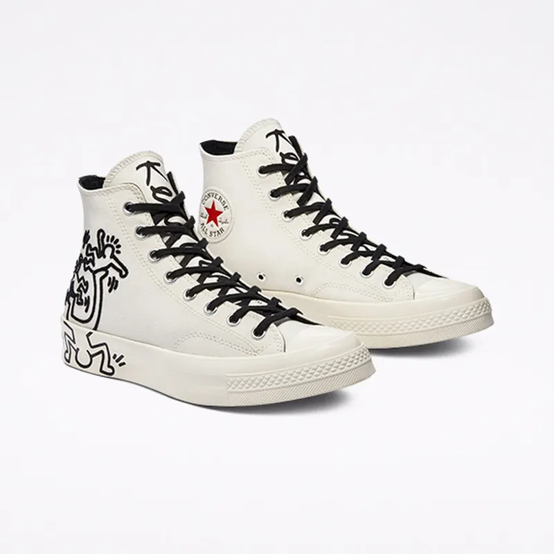 Converse Converse x Keith Haring Chuck 70 High Top Egret/Black/Red (171858C)