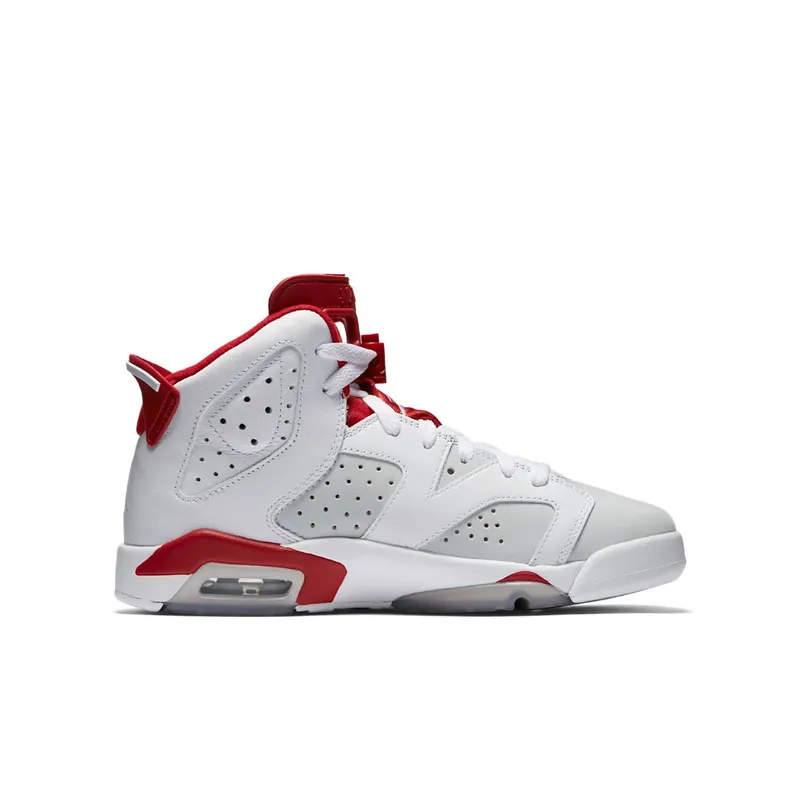 Jordan 6 Retro Alternate Hare (GS) White/Gym Red-Pure Platinum (384665-113)