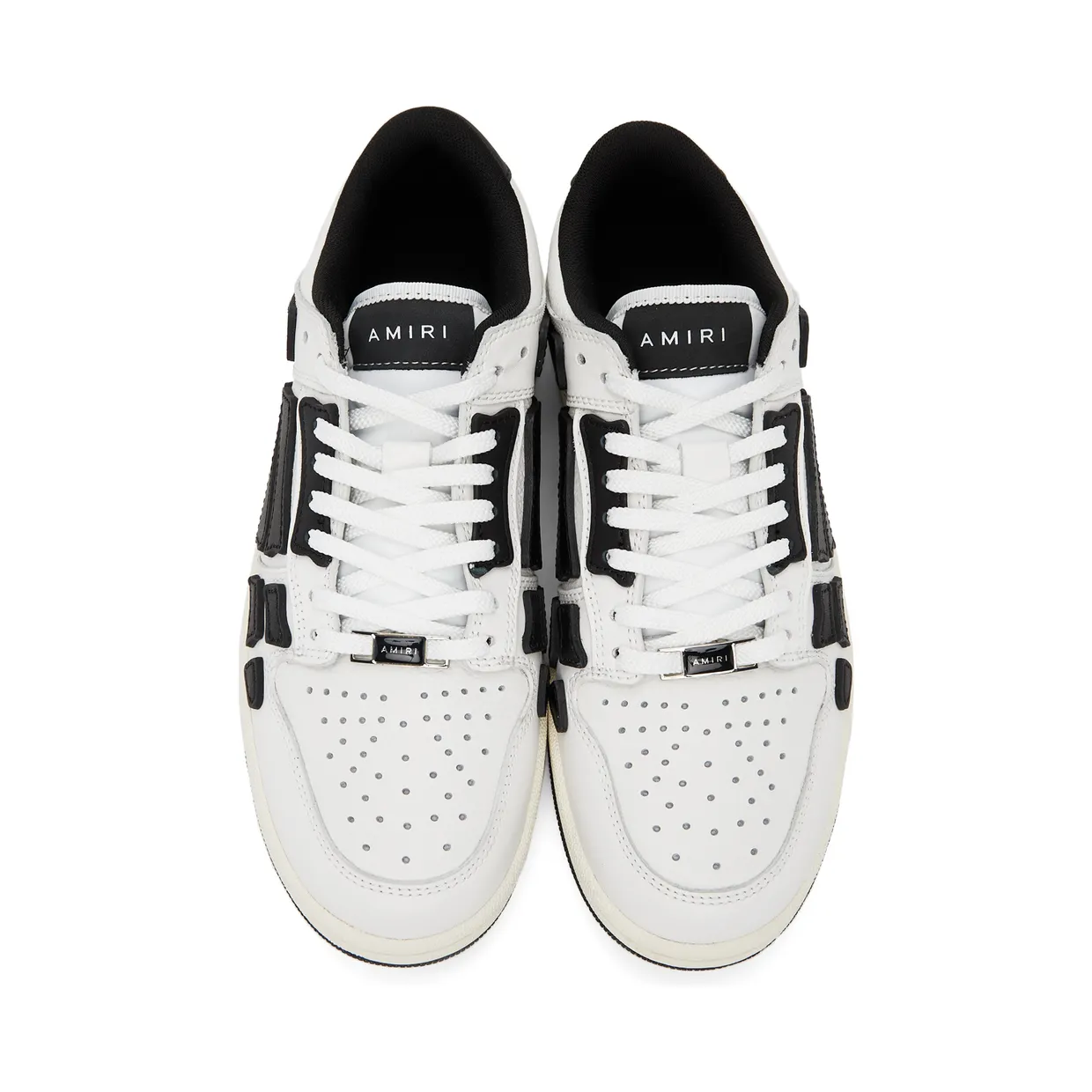 AMIRI White & Black Skel Top Low Sneakers (PS22MFS003-111) (5)