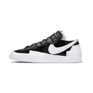 Nike x Sacai Blazer Low Black Patent Leather “Black / White” (DM6443-001)