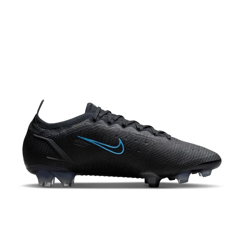 Nike Vapor 14 Elite FG Flyknit Black Iron Grey Blue (CQ7635-004)