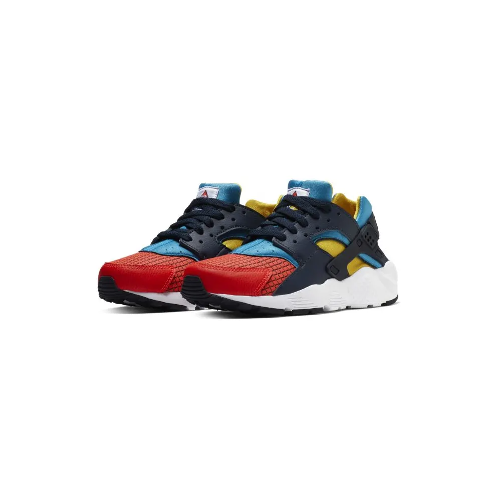 Nike Air Huarache Run Ultra Now Multi-Color (GS) Bright Crimson/Photo Blue-Amarillo-Obsidian (BQ7096-600)