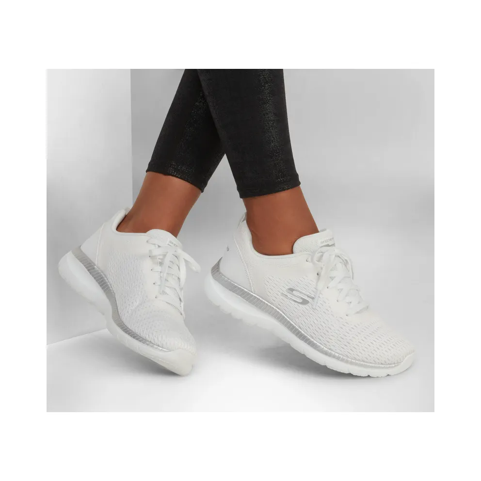 Skechers Bountiful – Quick Path – White / Silver – “White” (12607 WSL)