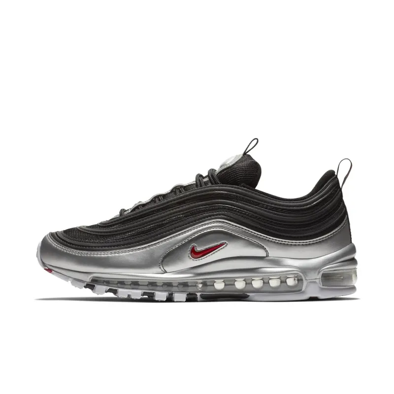 Nike Air Max 97 Silver Black Black/Varsity Red-Metallic Silver-White (AT5458-001)