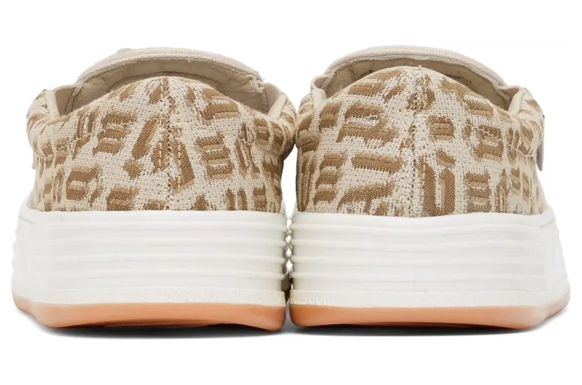 Palm Angels Beige & Brown Monogram Snow Slip Sneakers (PMIA063F21FAB0016061) (4)