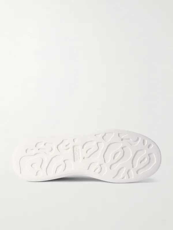 Mcqueen Exaggerated-Sole Textured-Leather Sneakers Off-white (807881WHAEG) (3)