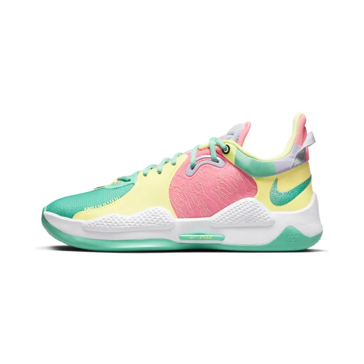 Nike PG 5 Daughters “Green Glow / White / Sunset Pulse / Black” (CW3143-301)