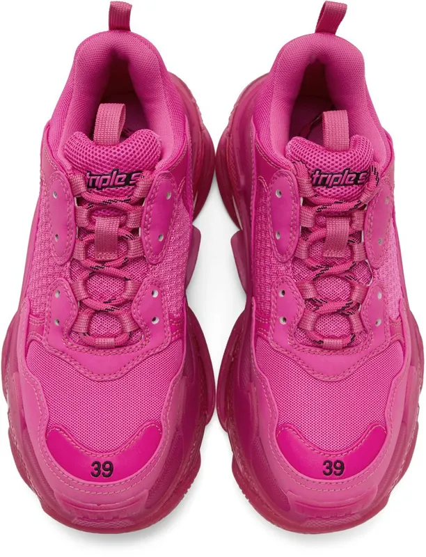 Balenciaga Pink Triple S Clear Sole 5059 PINK (541624-W2FG1)