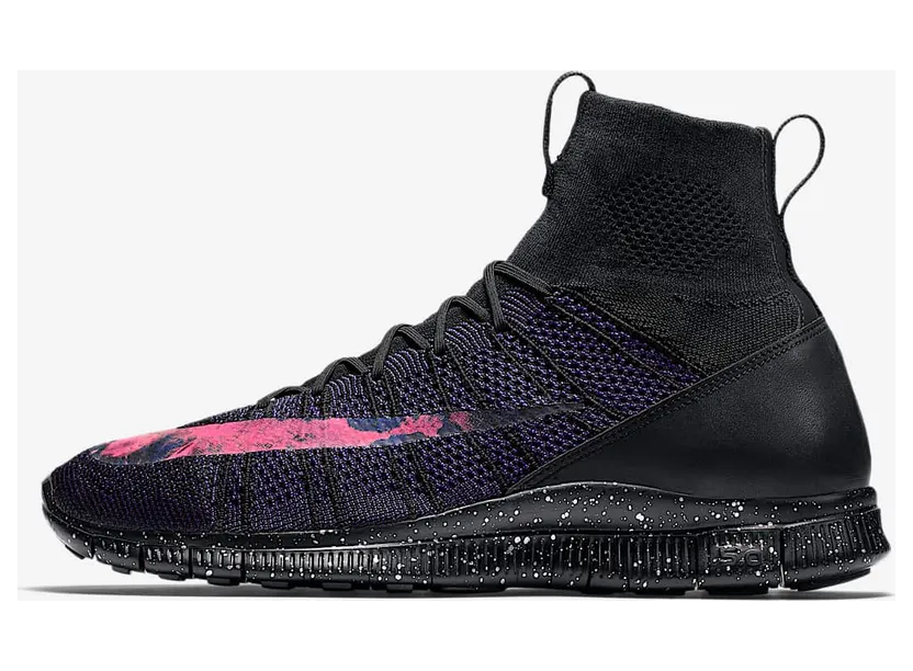 Nike Free Flyknit Mercurial Savage Beauty “Black / Court Purple / Vivid Purple / Bright Crimson” (805554-002)