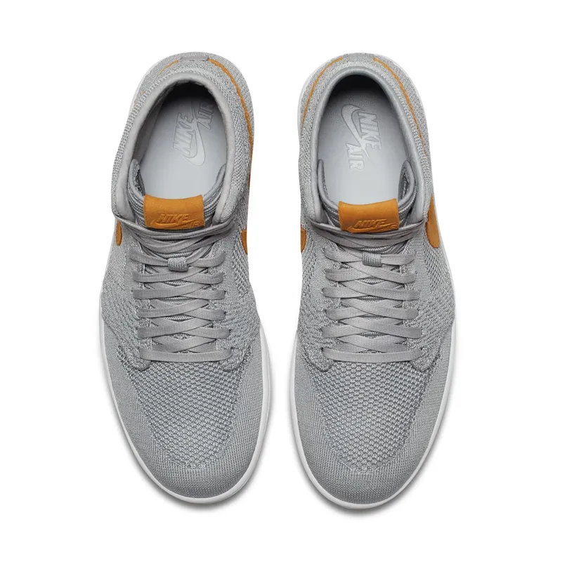 Air Jordan Nike AJ I 1 Retro High Flyknit Wolf Grey (2017) (919704-025)