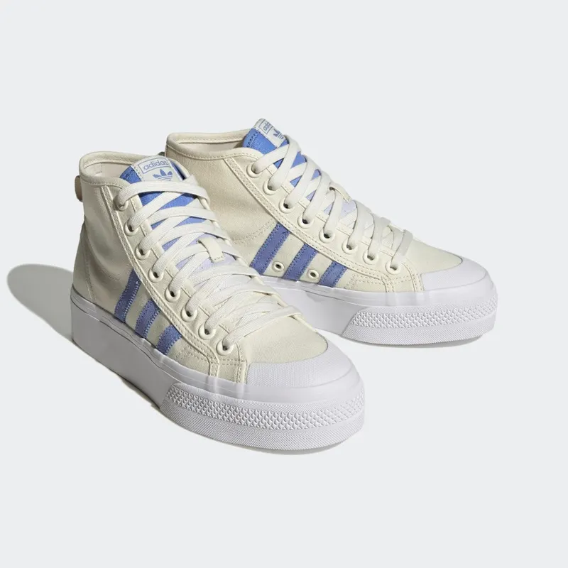 Adidas Nizza Platform Mid Off White / Blue Fusion / Cloud White (FZ6189)