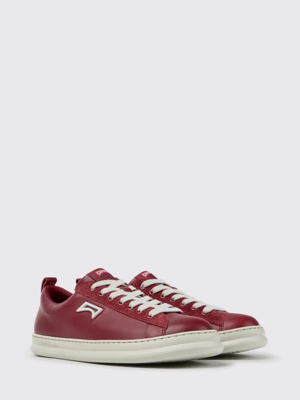 Camper Runner Low-Top in Grained Leather with XL Extralight Sole Burgundy (K101052-011RUNNER0)