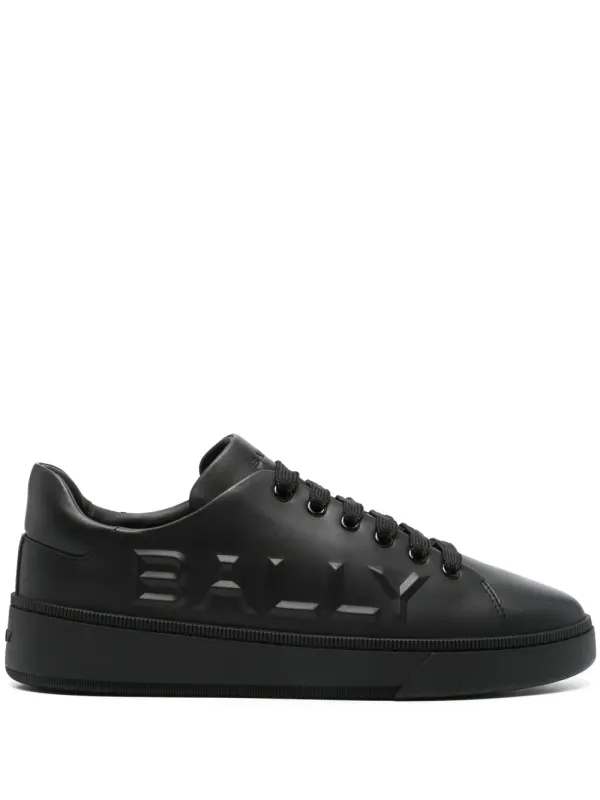 Bally Leren sneakers with logo-reliëf – Black (MSK09LVT005)